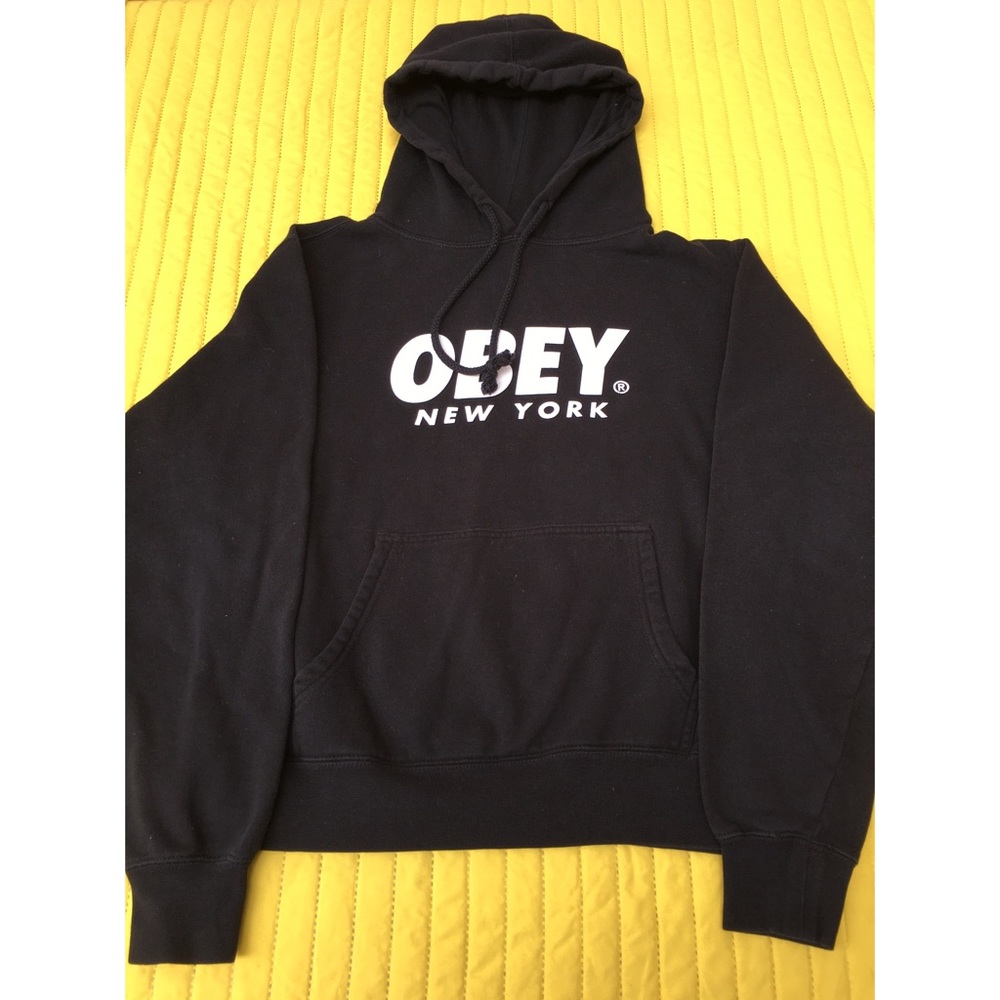 Obey Black Hoodie with White Logo